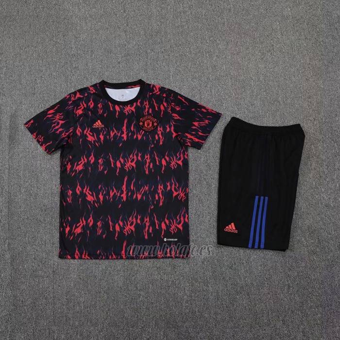 Chandal del Manchester United Manga Corta 2022 Rojo - Pantalon Corto